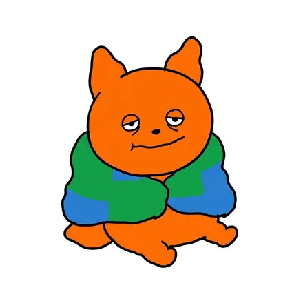 주황 고양이 캐릭터
